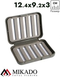Коробочка для нахлыстовых мушек Mikado UAM-002C (12.4 x 9.2 x 3 см.)