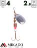 Блесна вращающаяся Mikado FOCUS №2, 4 г., серебро 25, длина лепестка 28 мм.