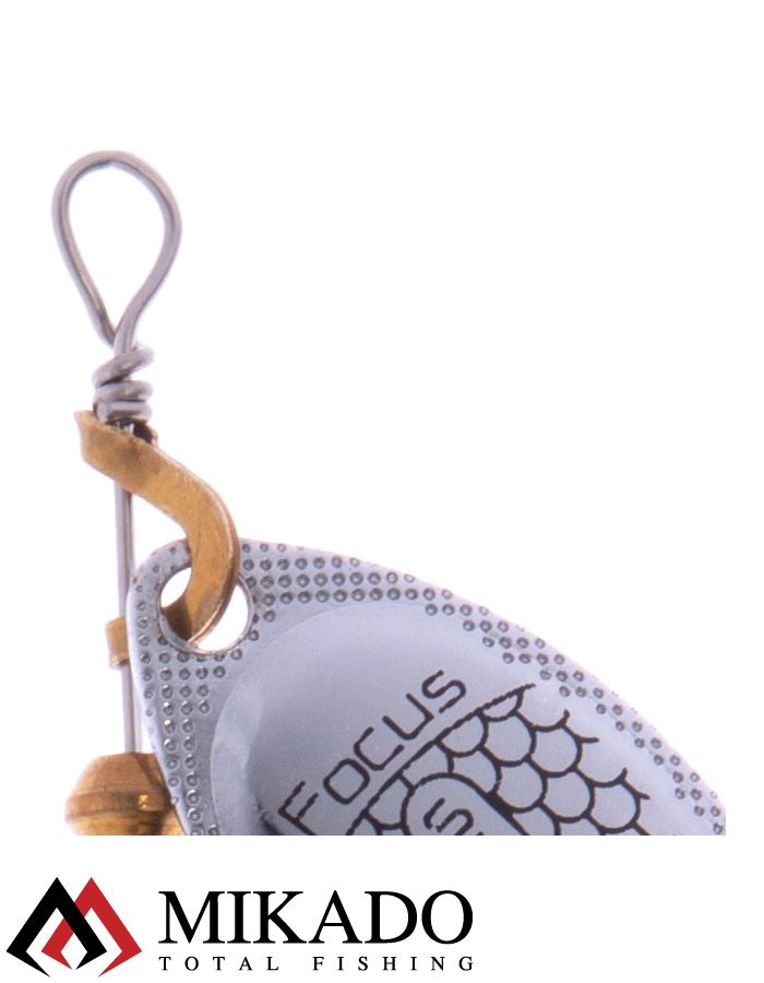 Блесна вращающаяся Mikado FOCUS №2, 4 г., серебро 25, длина лепестка 28 мм.