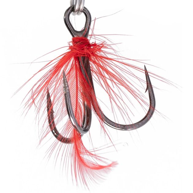 Блесна колеблющаяся Mikado SHALLOW MONSTER 51 г., 13 см., SILVER, с красной мушкой
