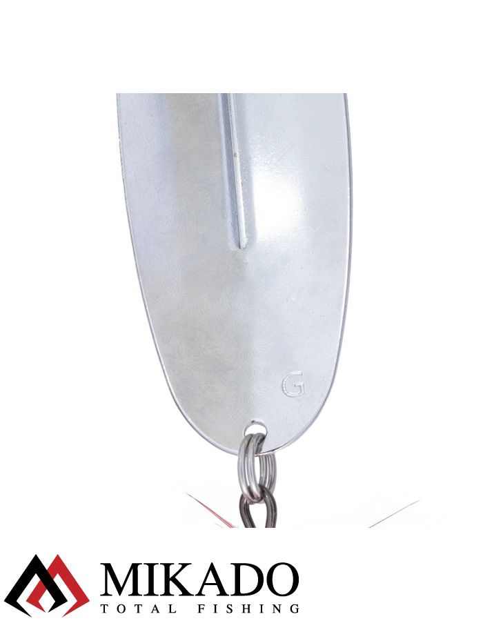 Блесна колеблющаяся Mikado SHALLOW MONSTER 51 г., 13 см., SILVER, с красной мушкой