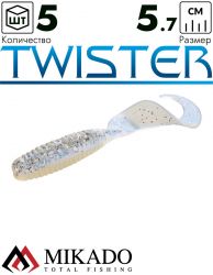 Твистер Mikado TWISTER 57 мм., 2.2 г., 70 (5 шт.)