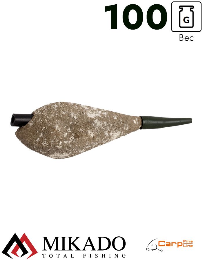 Грузило карповое сменное Mikado асимметричное (песочный) 22S  100 г.