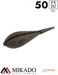 Грузило карповое сменное Mikado. отцентрованное (тёмно-зелёный) 25G  50 г.