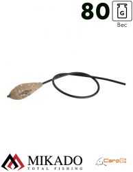Грузило карповое Mikado скользящее с антизакр. (песочный) 09S  80 г.