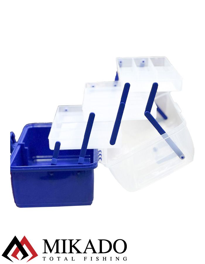 Рыболовный ящик Mikado размер 36x20x20 см. цвет - синий, UABM-305