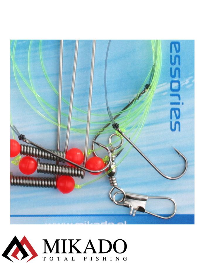 Морская оснастка Mikado STEEL BOOM RIG, крючок № 4