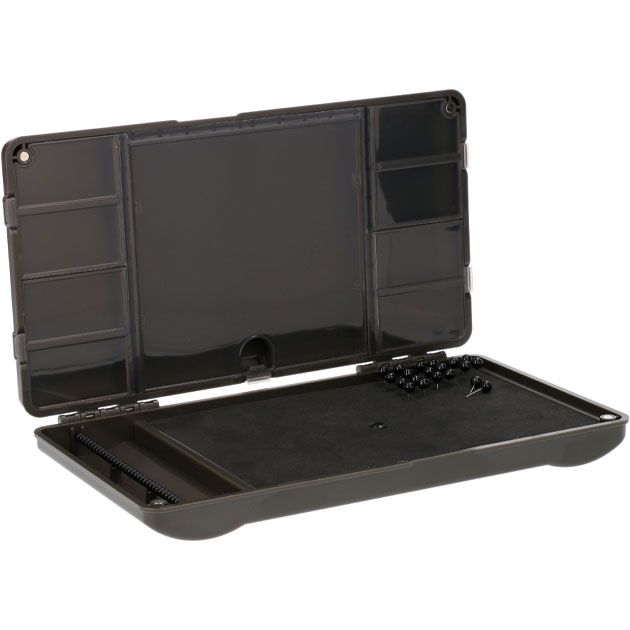 Коробка для карповых аксессуаров Mikado SYSTEM RIG BOX 2 с пенкой (24х13х3,5 см.) серая