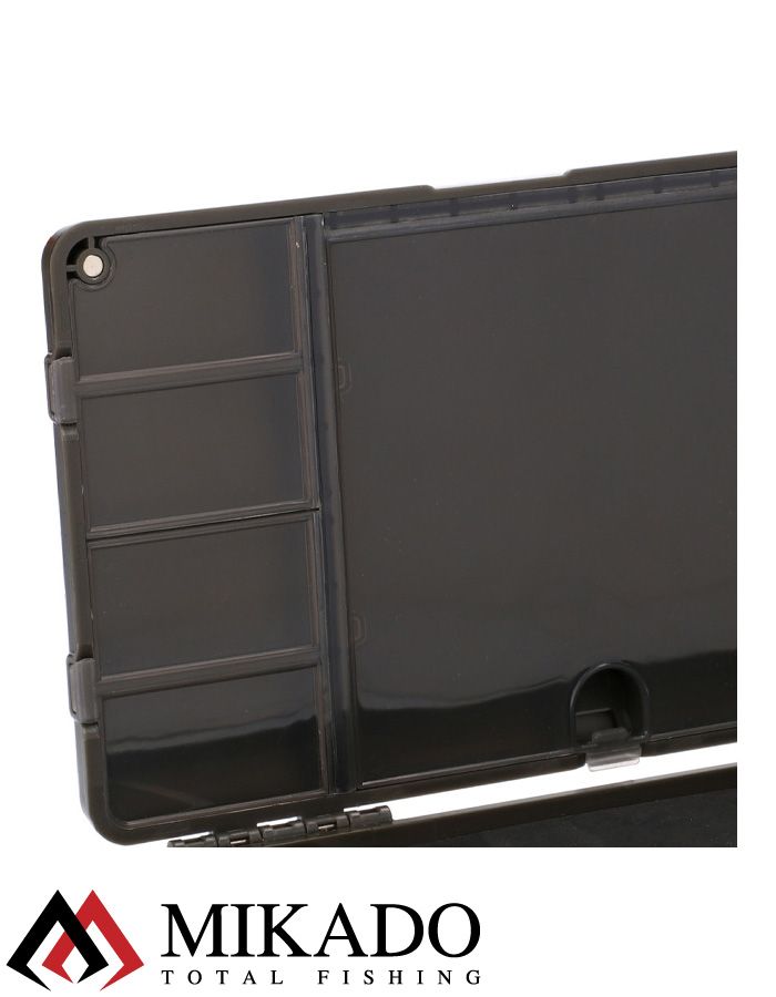 Коробка для карповых аксессуаров Mikado SYSTEM RIG BOX 2 с пенкой (24х13х3,5 см.) серая