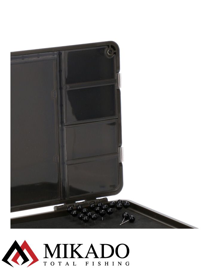 Коробка для карповых аксессуаров Mikado SYSTEM RIG BOX 2 с пенкой (24х13х3,5 см.) серая