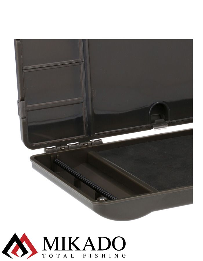 Коробка для карповых аксессуаров Mikado SYSTEM RIG BOX 2 с пенкой (24х13х3,5 см.) серая