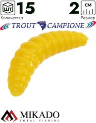 Личинка пчелы силиконовая Mikado TROUT CAMPIONE GARLIC (чеснок) 2.0 см., 0.37 г., 010 (15 шт.)