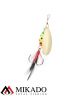 Блесна вращающаяся с кисточкой Mikado M-GRUB № 2, 7 г., GOLD/FIRETIGER