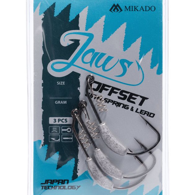 Офсетный крючок Mikado JAWS OFFSET №2/0 (3 шт.)