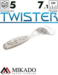 Твистер Mikado TWISTER 71 мм., 3.8 г., 67 (5 шт.)