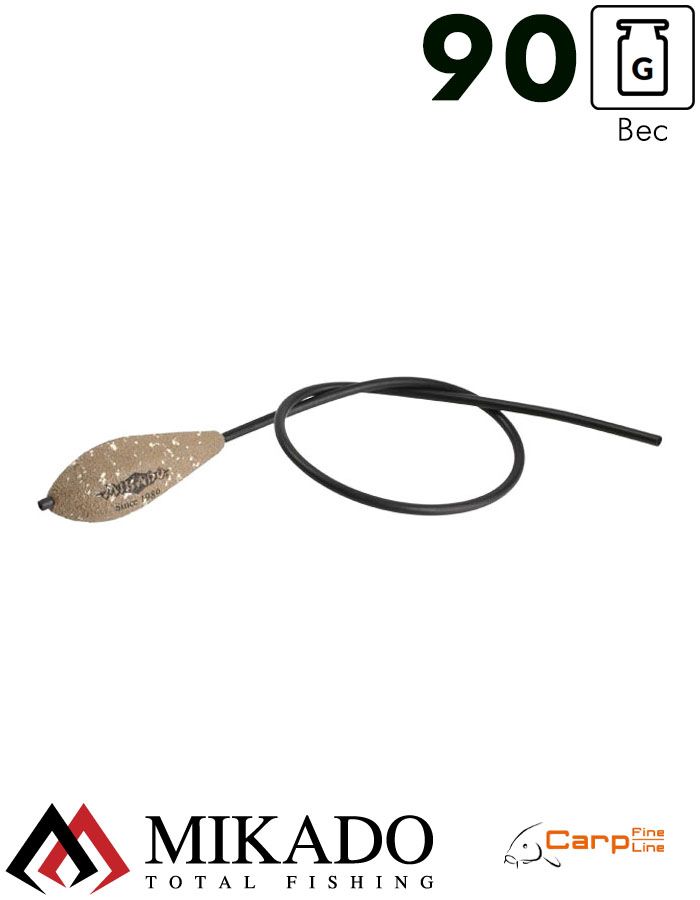 Грузило карповое Mikado скользящее с антизакр. (песочный) 09S  90 г.