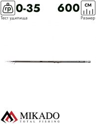 Удилище болонское Mikado TSUBAME Bolognese 600 (до 35 г.)