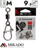 Застежка с роликовым вертлюжком Mikado M тест 9,5 кг. (10 шт.)