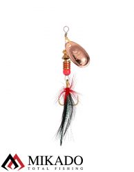 Блесна вращающаяся с кисточкой Mikado BLASTER № 0, 1,4 г., медь