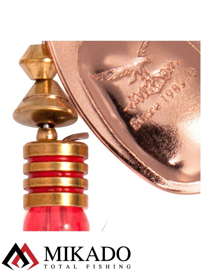 Блесна вращающаяся с кисточкой Mikado BLASTER № 0, 1,4 г., медь