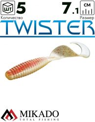 Твистер Mikado TWISTER 71 мм., 3.8 г., 68 (5 шт.)