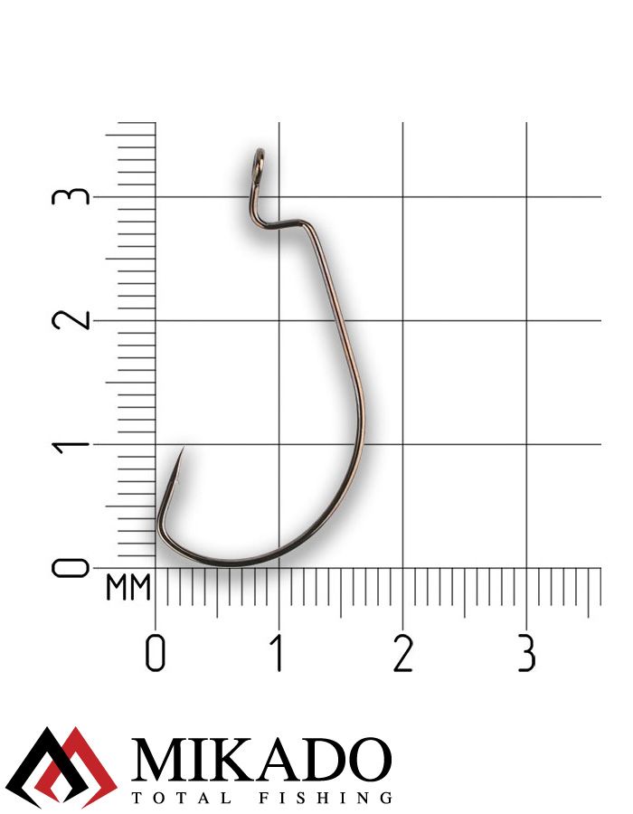 Офсетный крючок Mikado OFFSET BIG EYE № 4  ( 5 шт.)