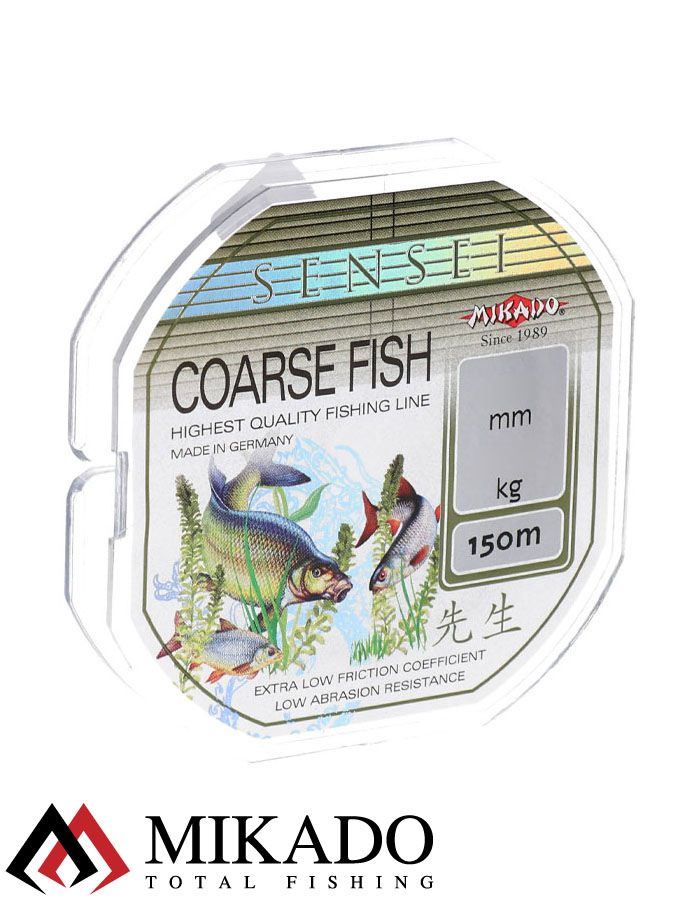 Леска мононить Mikado SENSEI COARSE FISH 0,24 (150 м) - 7.60 кг.
