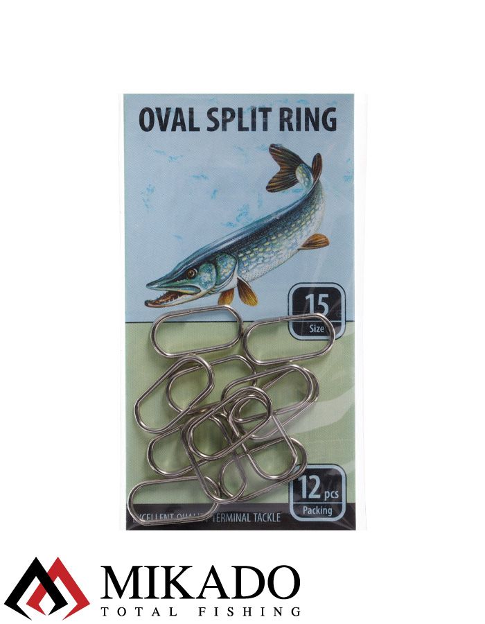 Кольцо заводное Mikado овальное NI № 13 тест 18 кг. (12 шт.)