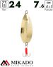 Блесна колеблющаяся Mikado SHOGUN №3, 24 г., 7.6 см., золото