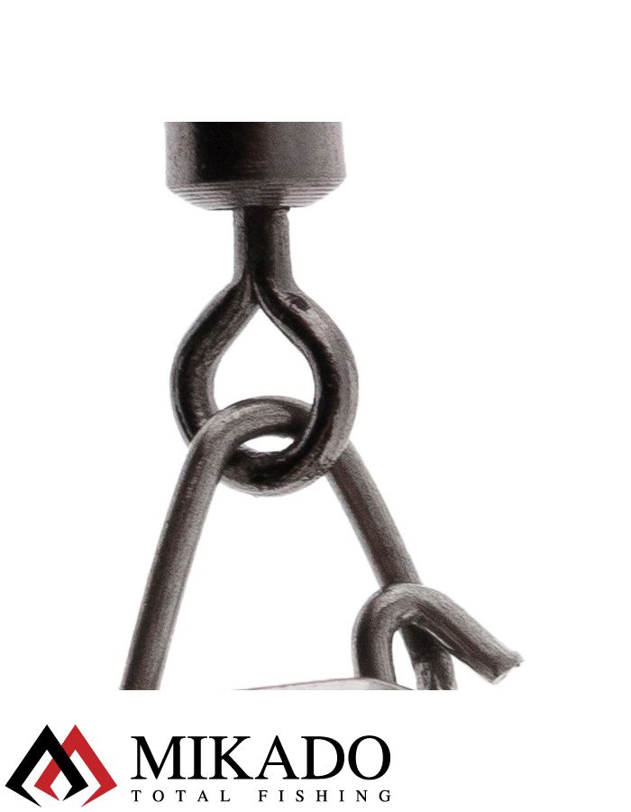 Застежка с роликовым вертлюжком Mikado S тест 8,5 кг. (10 шт.)