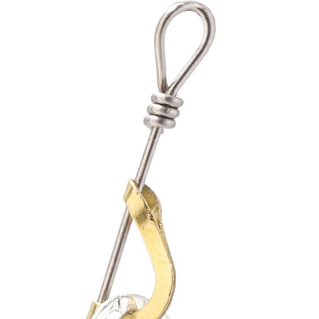 Блесна вращающаяся с кисточкой Mikado M-GRUB № 2, 7 г., SILVER/BLACK LEMON