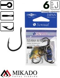 Крючки Mikado SENSUAL - ISEAMA W/RING № 6 BN (с ушком) ( 10 шт.)