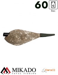 Грузило карповое сменное Mikado асимметричное (песочный) 22S  60 г.