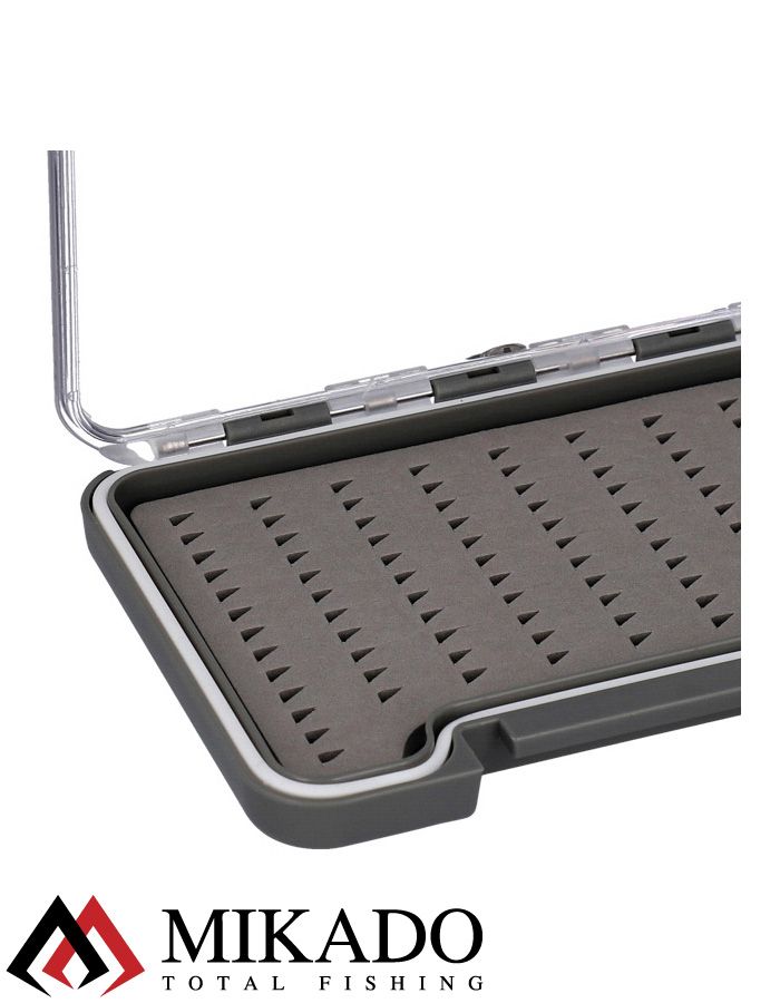 Коробка для мормышек и мушек Mikado UAM-95B-GY (13.7 см. x 9.5 см. x 1.6 см.)