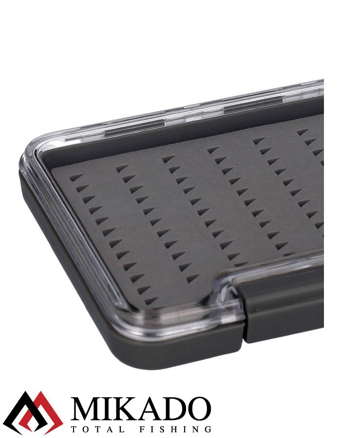 Коробка для мормышек и мушек Mikado UAM-95B-GY (13.7 см. x 9.5 см. x 1.6 см.)