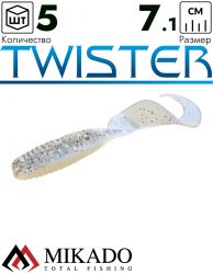 Твистер Mikado TWISTER 71 мм., 3.8 г., 70 (5 шт.)