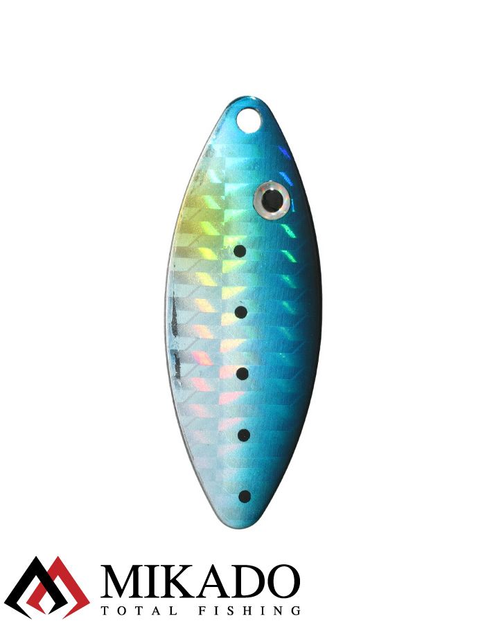 Блесна вращающаяся Mikado STREAM №2, 7 г., серебро 63 HOLO, длина лепестка 42 мм.
