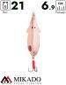 Блесна колеблющаяся Mikado FLAT FISH №1, 21 г., 6.9 см., медь