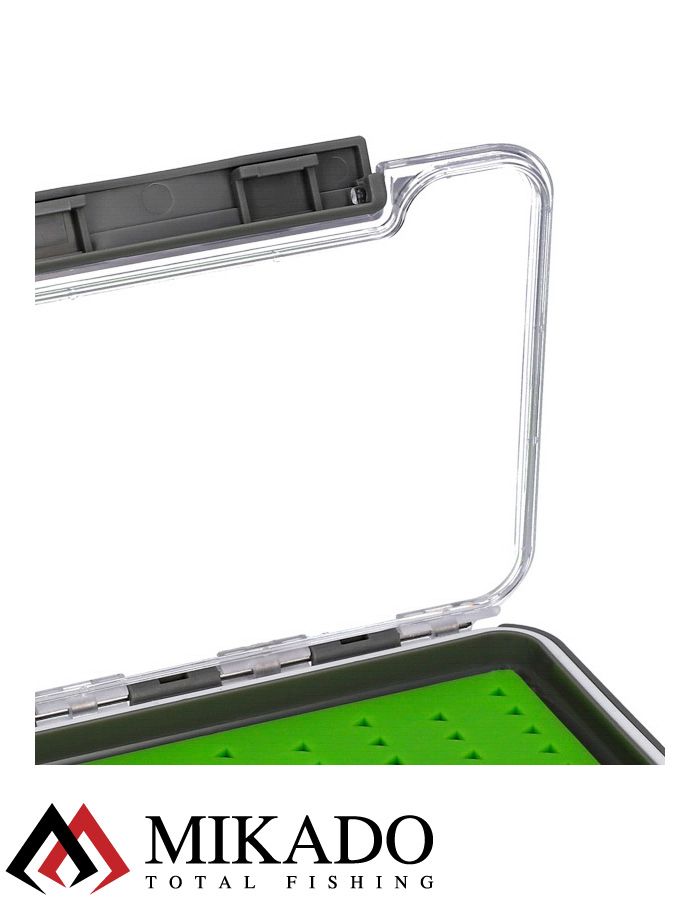 Коробочка для нахлыстовых мушек Mikado UAM-96SB-GY (13.7 см x 9.5 см x1.6 см.)