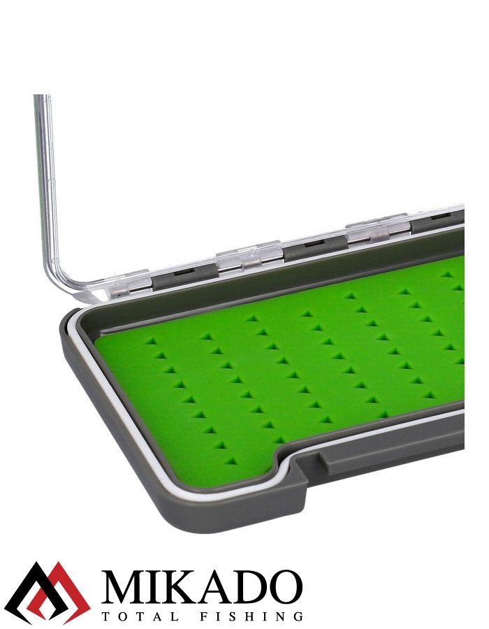 Коробочка для нахлыстовых мушек Mikado UAM-96SB-GY (13.7 см x 9.5 см x1.6 см.)