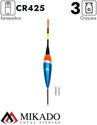 Поплавок с подсветкой Mikado MOVABLE LED 3 гр.(+2 батарейки) SMP-LED-05-3.0