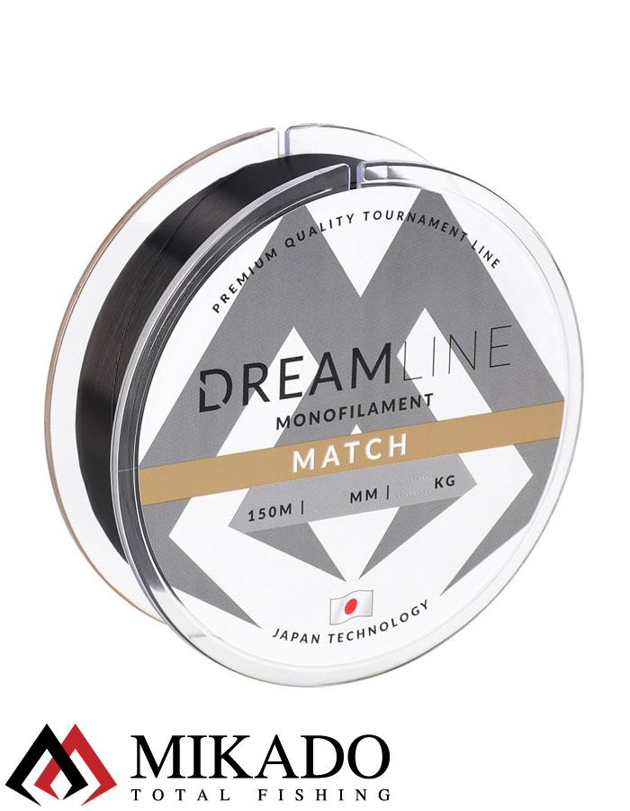 Леска мононить Mikado DREAMLINE MATCH - 0.20 (150 м) - 5.00 кг.