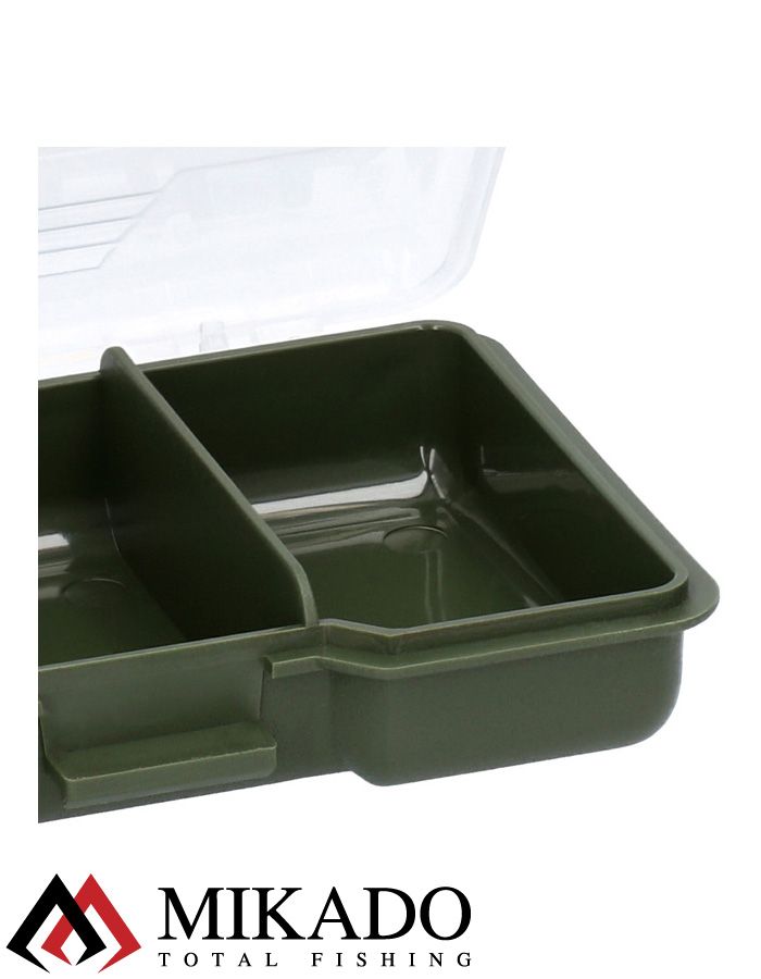 Коробочка-вкладыш Mikado UAC-CA003-H для карповых аксессуаров (10,5 х 7 х 2,5см, 3 ячейки) зелёная