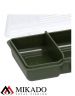 Коробочка-вкладыш Mikado UAC-CA003-H для карповых аксессуаров (10,5 х 7 х 2,5см, 3 ячейки) зелёная