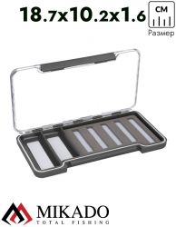 Коробочка для нахлыстовых мушек Mikado UAM-97A-GY ( 18.7 см x102 см x16 см.)