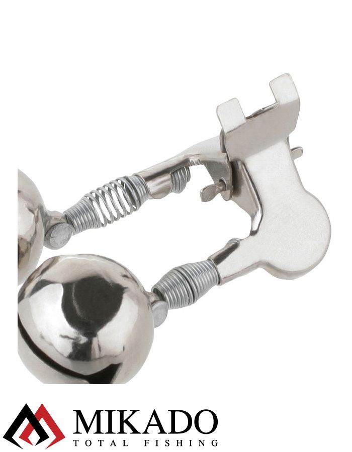 Сигнализатор поклёвки двойной бубенчик Mikado (3 шт.) (двойной с металлич.зажимом)