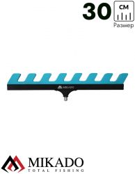 Наконечник стойки для фидера Mikado EVA SUPPORT тип гребенка, 7 секций, 30 см.,материал EVA голубой