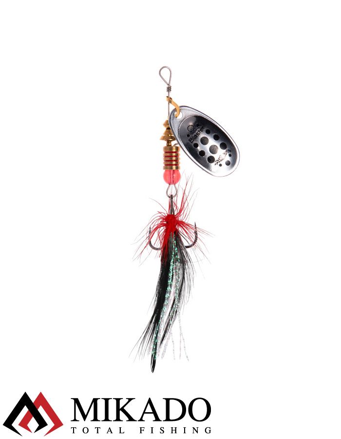 Блесна вращающаяся с кисточкой Mikado BLASTER № 0, 1,4 г., серебро/11