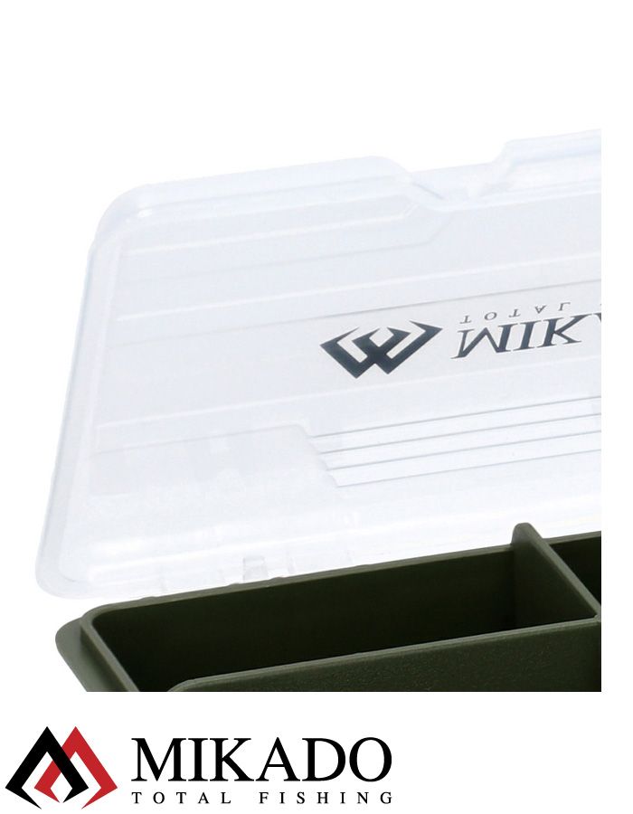 Коробочка-вкладыш Mikado UAC-CA004-H для карповых аксессуаров (10,5 х 7 х 2,5см, 4 ячейки) зелёная