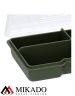 Коробочка-вкладыш Mikado UAC-CA004-H для карповых аксессуаров (10,5 х 7 х 2,5см, 4 ячейки) зелёная